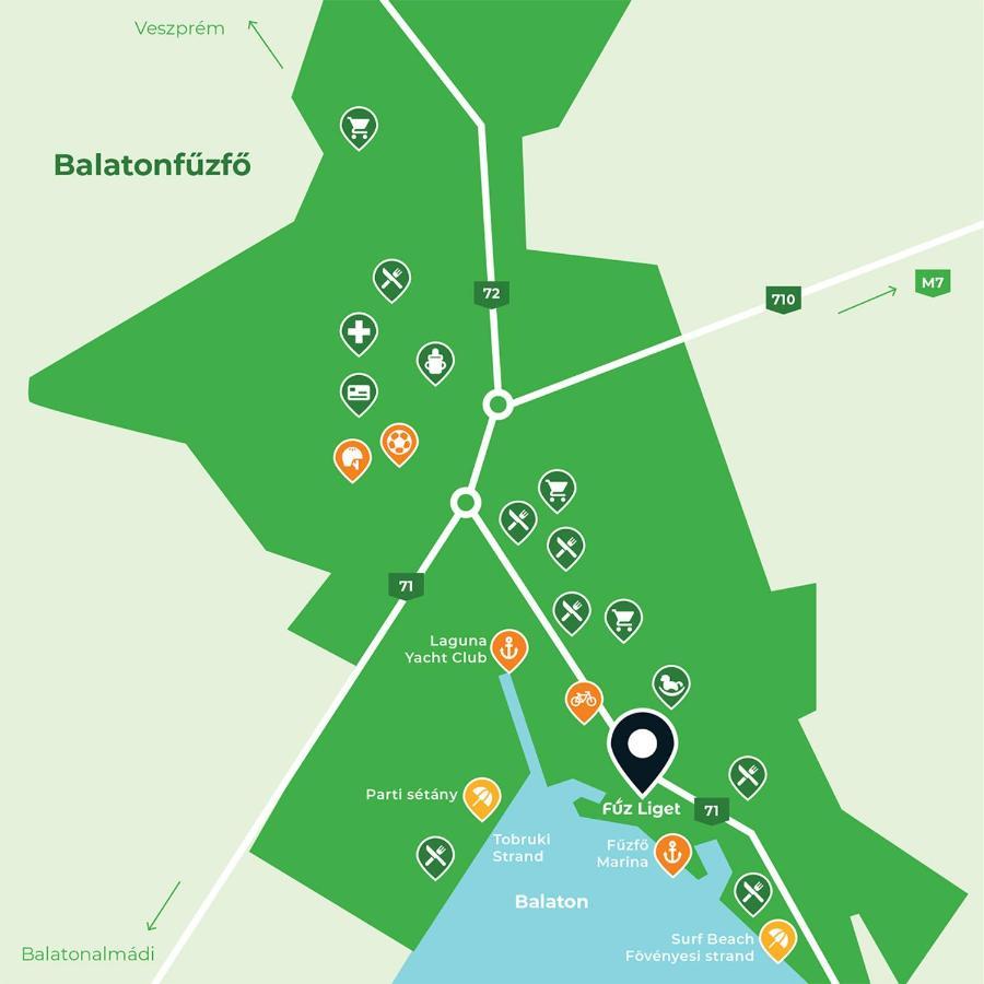 Apartament Fuzliget Surf Garden Balatonfůzfő Zewnętrze zdjęcie
